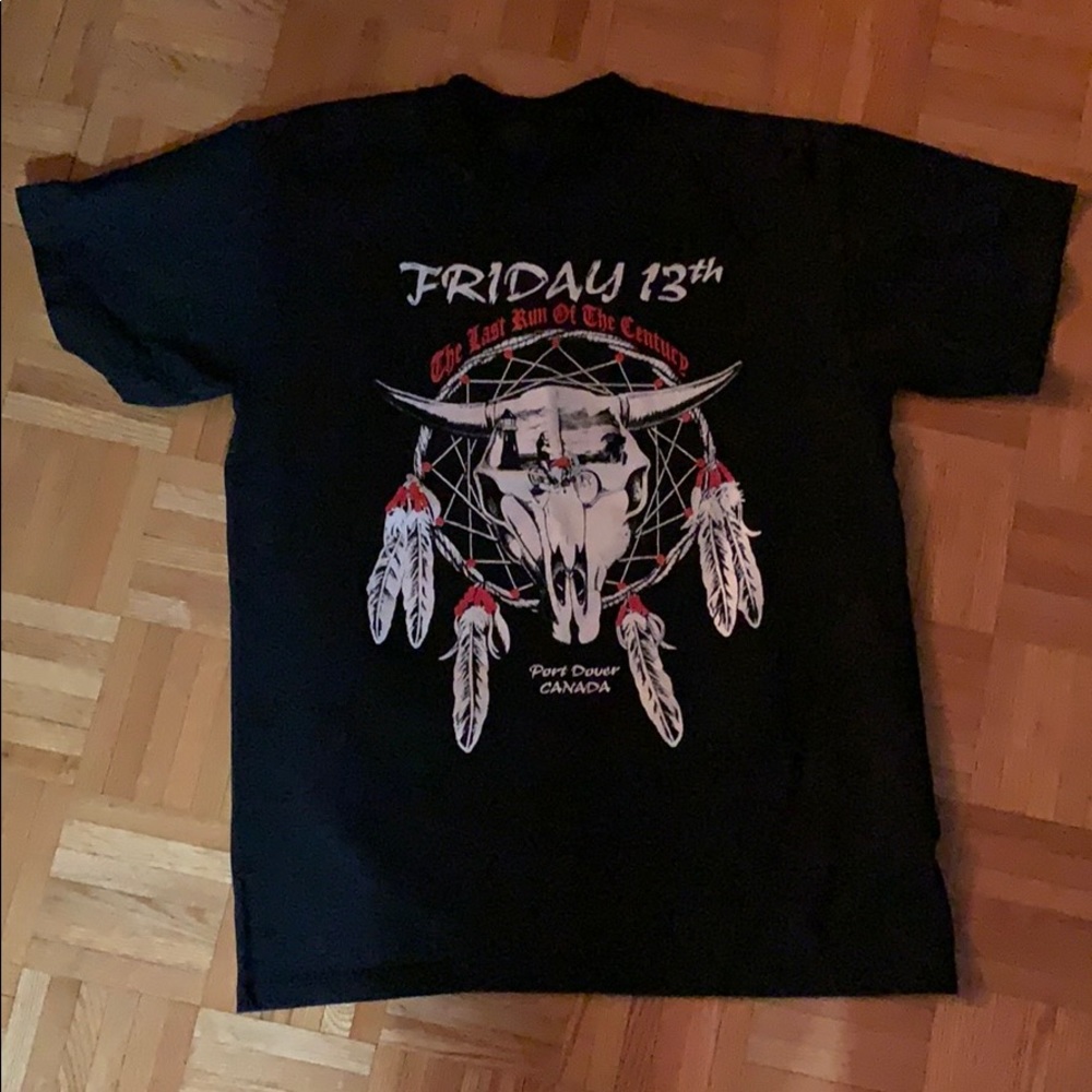 Vintage black skull head T-shirt